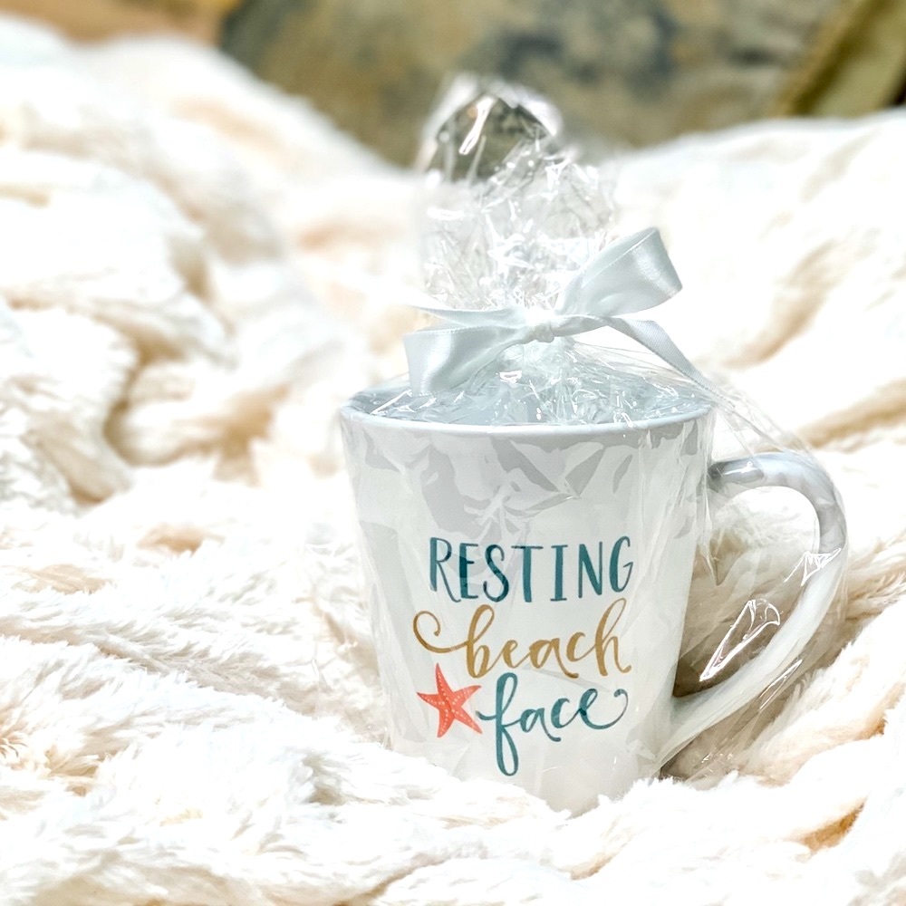 Resting Beach Face 14 Oz Latte Coffee Mug - Picture 4 of 4